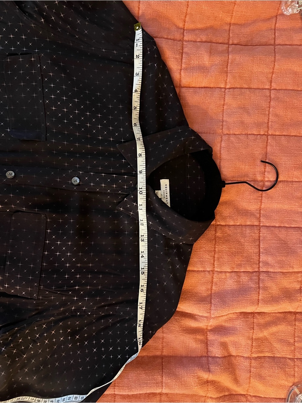 Equipment Black Star Print Silk Blouse - Picture 8 of 10